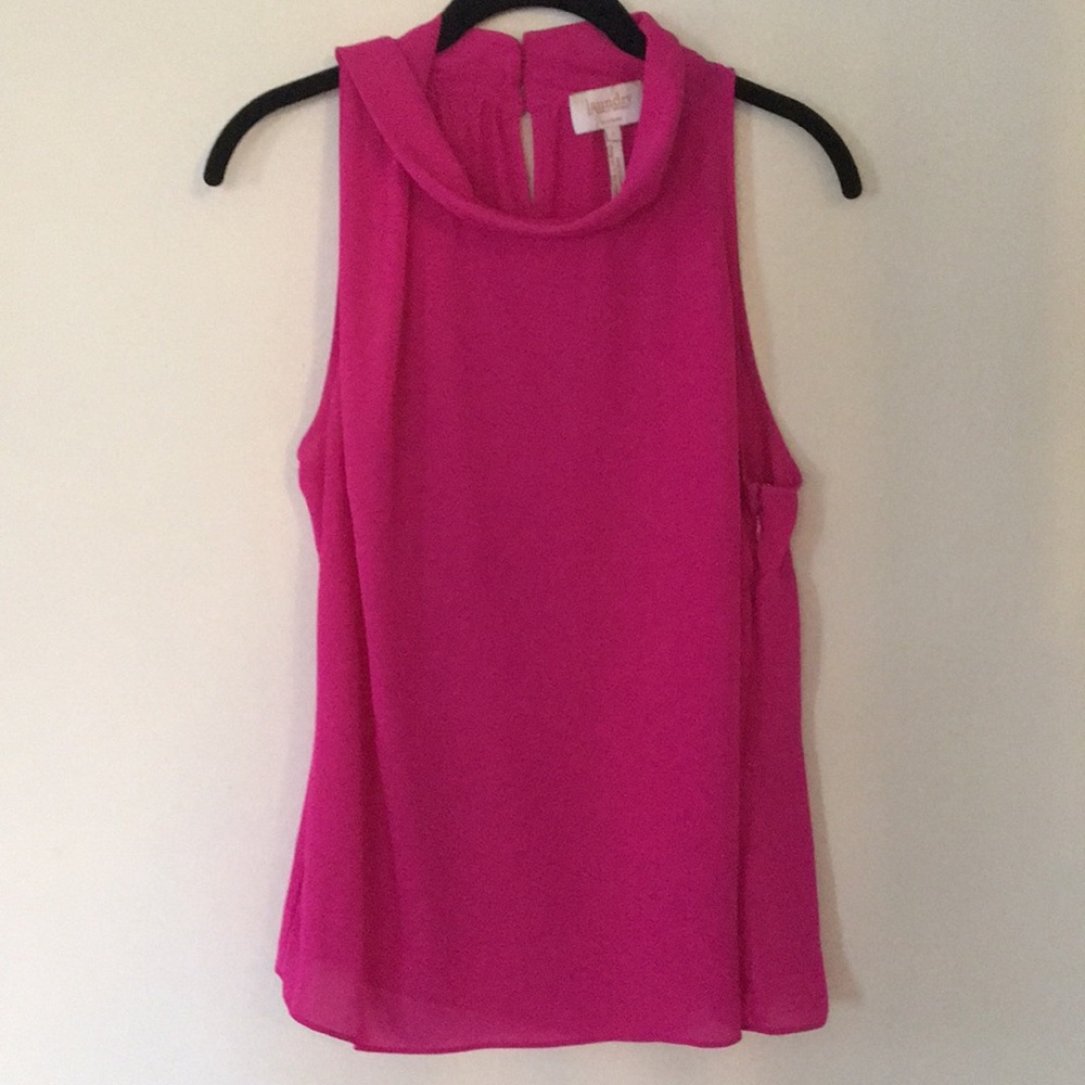 Laundry by Shelli Segal Magenta Sleeveless Blouse